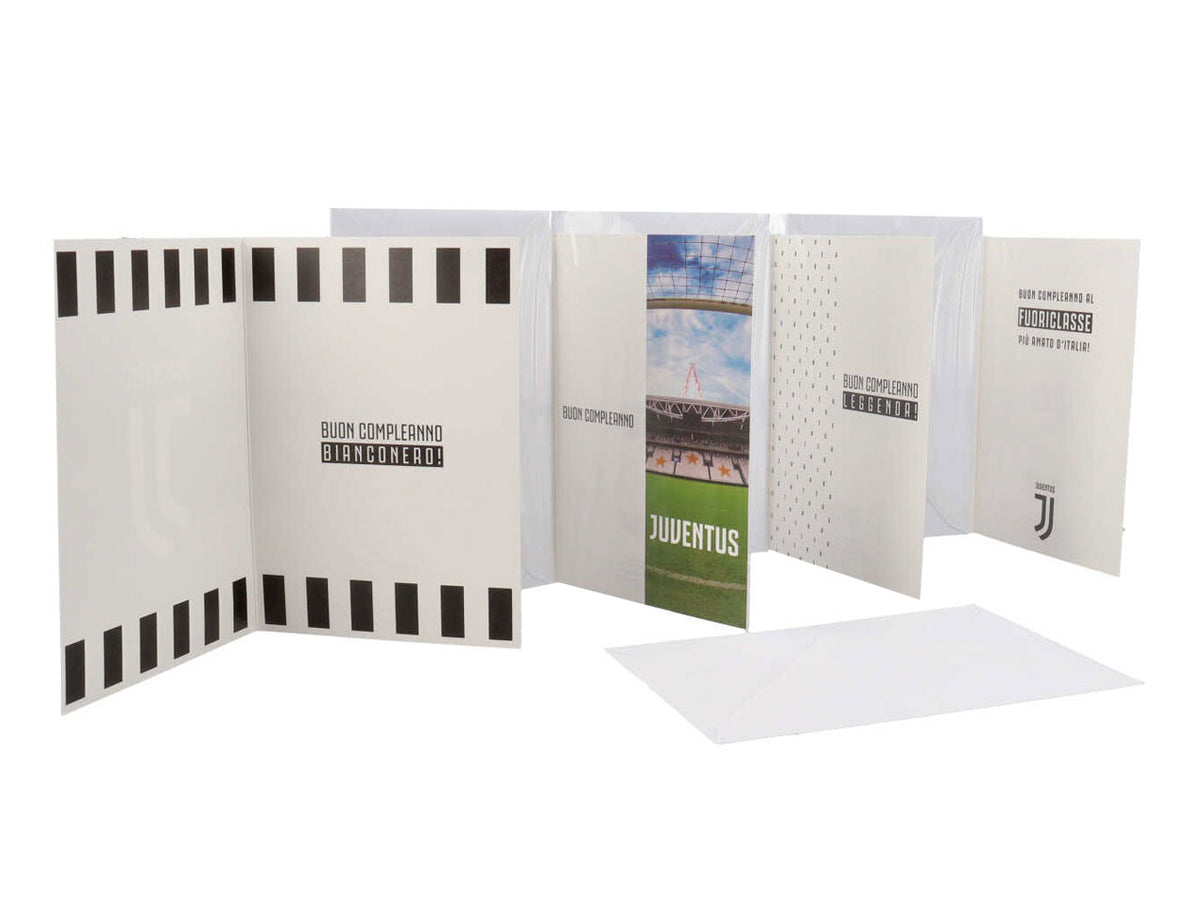 Biglietti auguri per compleanno della juventus linea greeting con busta bianca misura 11,8x16,8cm