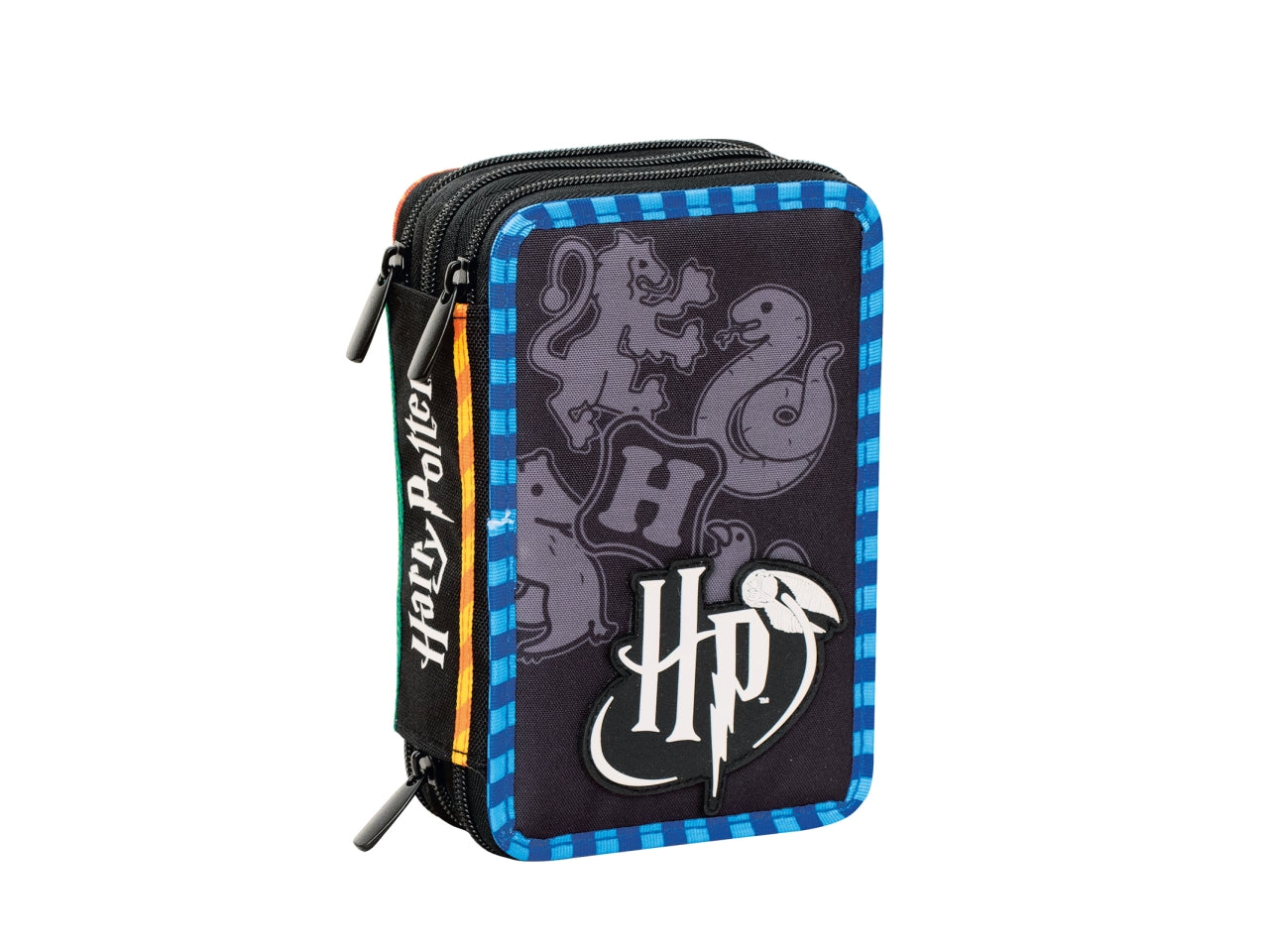 Astuccio scuola 3 zip Harry Potter con 44 accessori, 19,7x12,5 cm - Seven