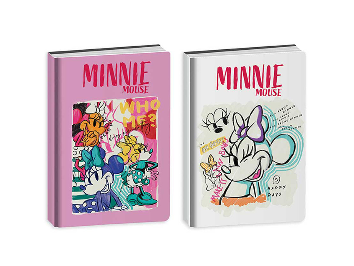 Diario scuola Minnie 10 mesi, copertina imbottita lucida assortiti, 14,5x20,6 cm - Seven
