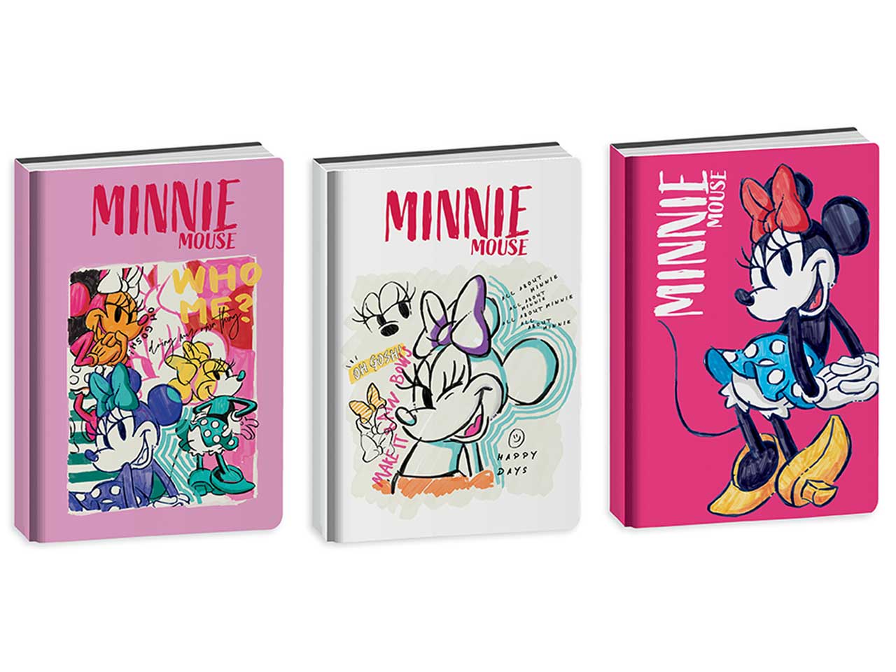Diario scuola Minnie 10 mesi, copertina imbottita lucida assortiti, 14,5x20,6 cm - Seven