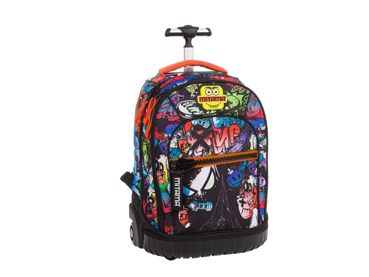 Zaino trolley scuola elementare Mitama, Run Boy in tessuto impermeabile assortiti con tasca laterale porta borraccia, 34x50x26 cm, 33 lt