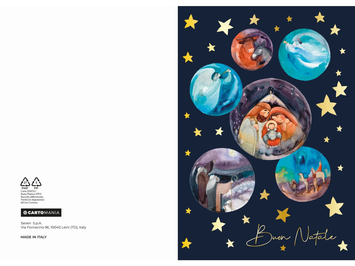Biglietti natale presepe cartomania | Seven