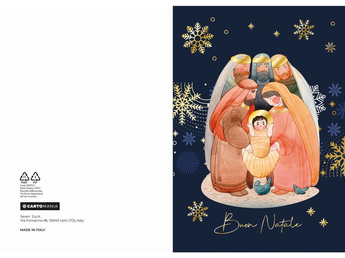 Biglietti natale presepe cartomania | Seven