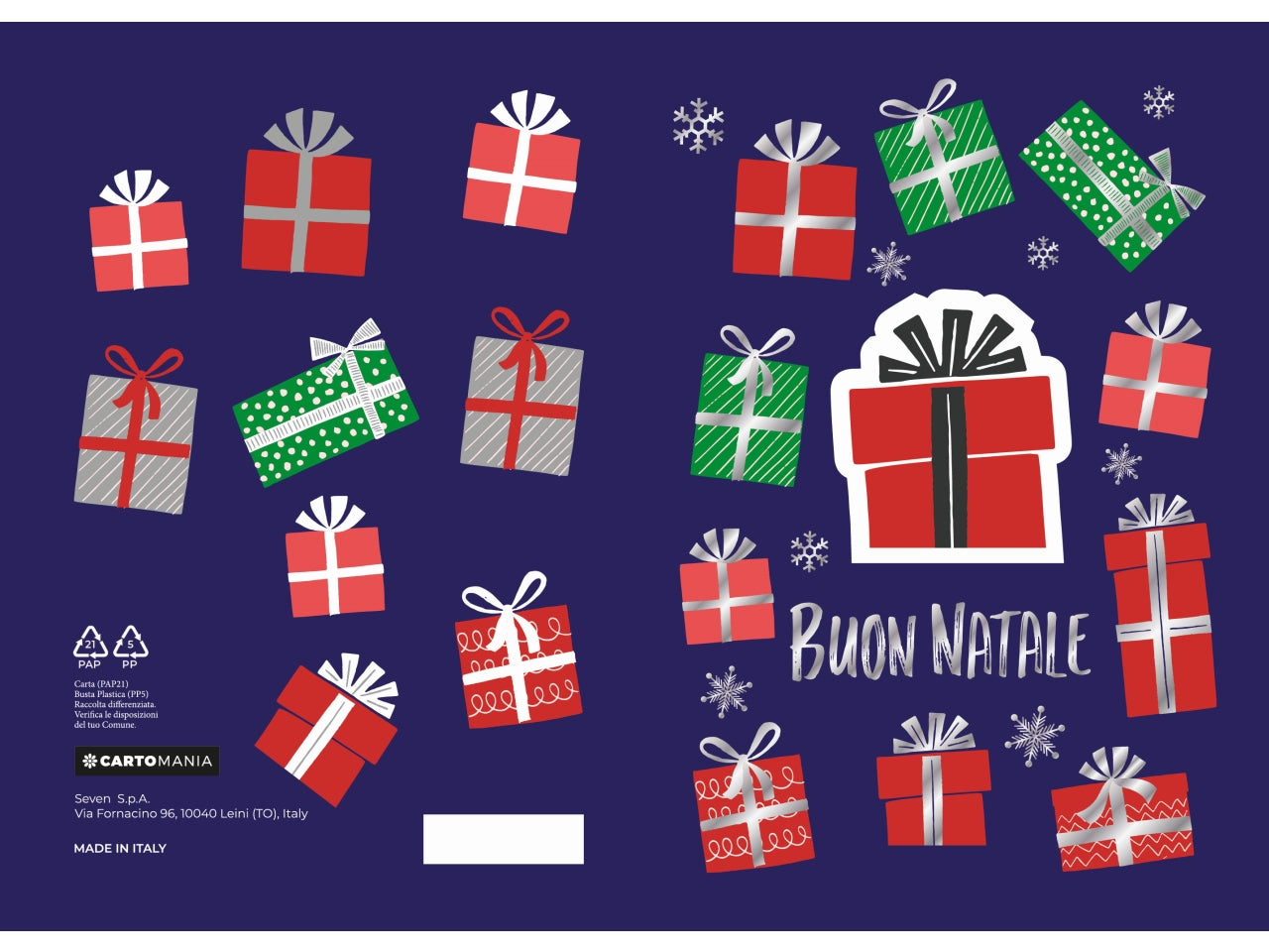 Biglietti natale 3d foil cartomania | Seven