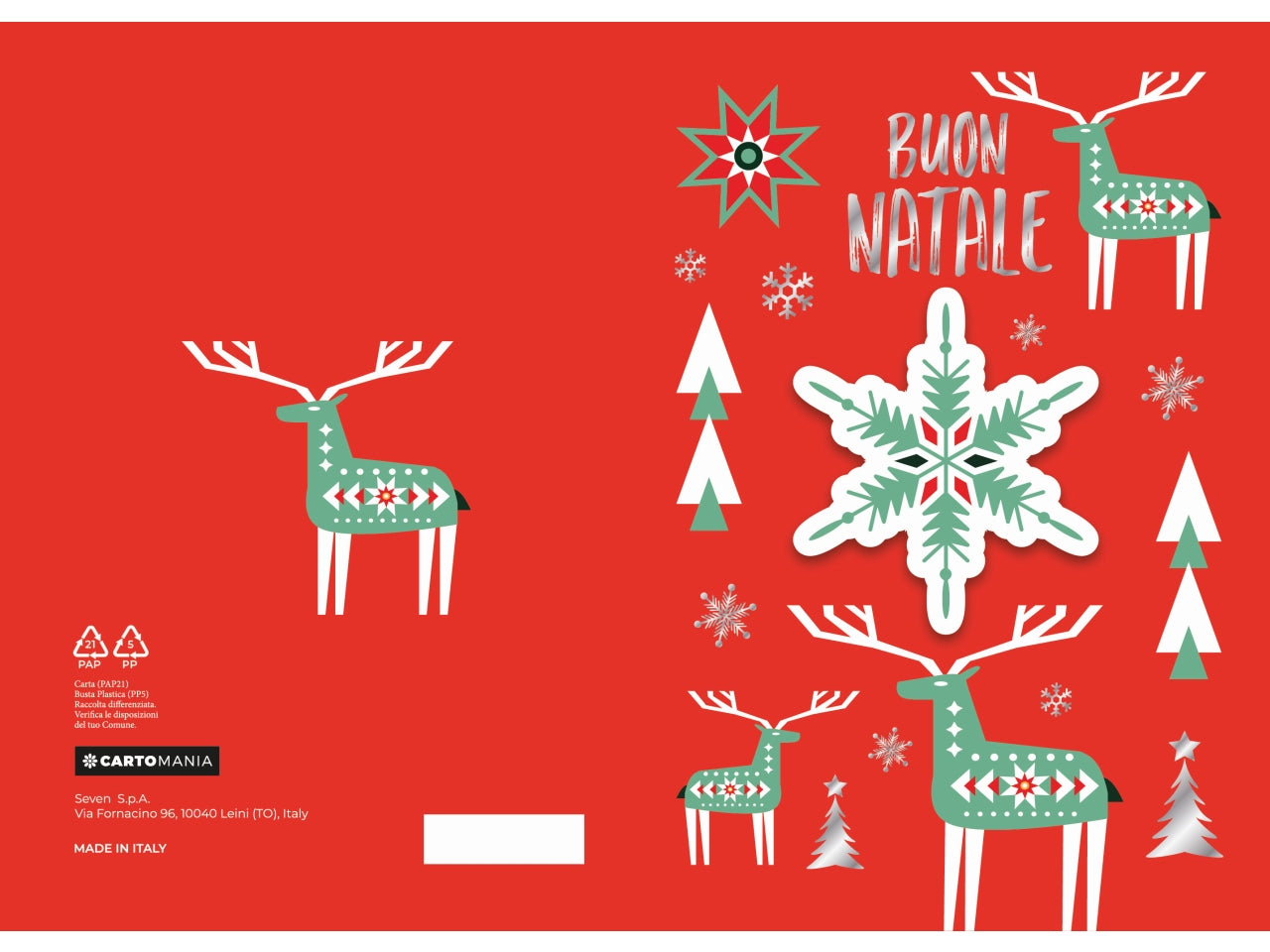 Biglietti natale 3d foil cartomania | Seven