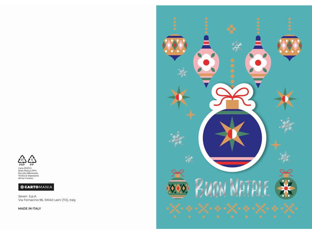 Biglietti natale 3d foil cartomania | Seven