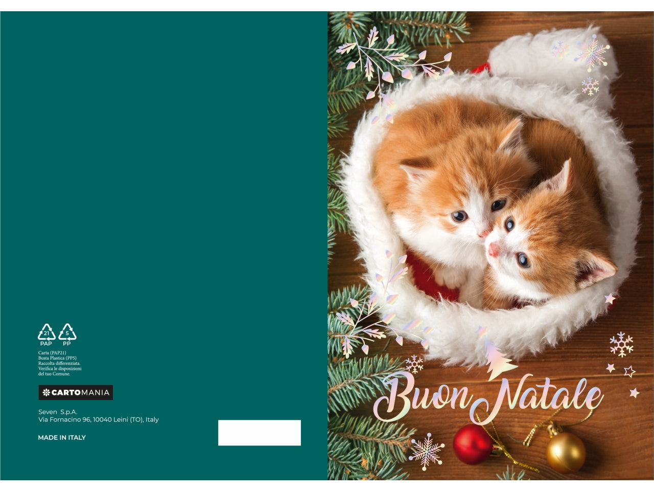 Biglietti natale animali cartomania | Seven
