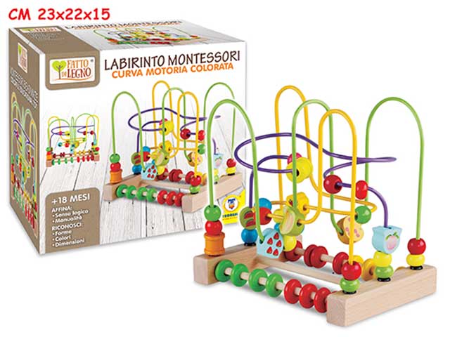 Fatto di legno labirinto montessori