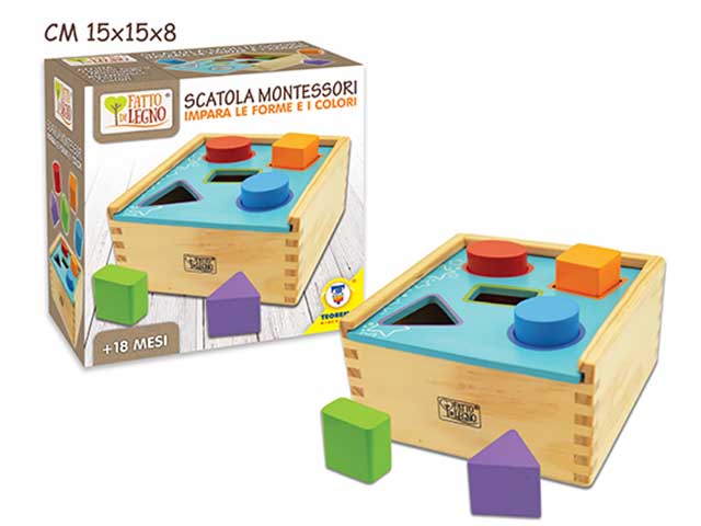Fatto di legno scatola montessori 40569