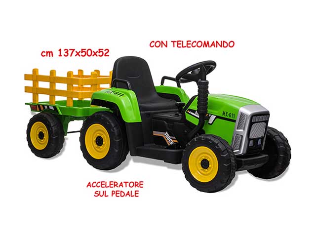 Teo's trattore cavalc. c/luci/suoni 12v