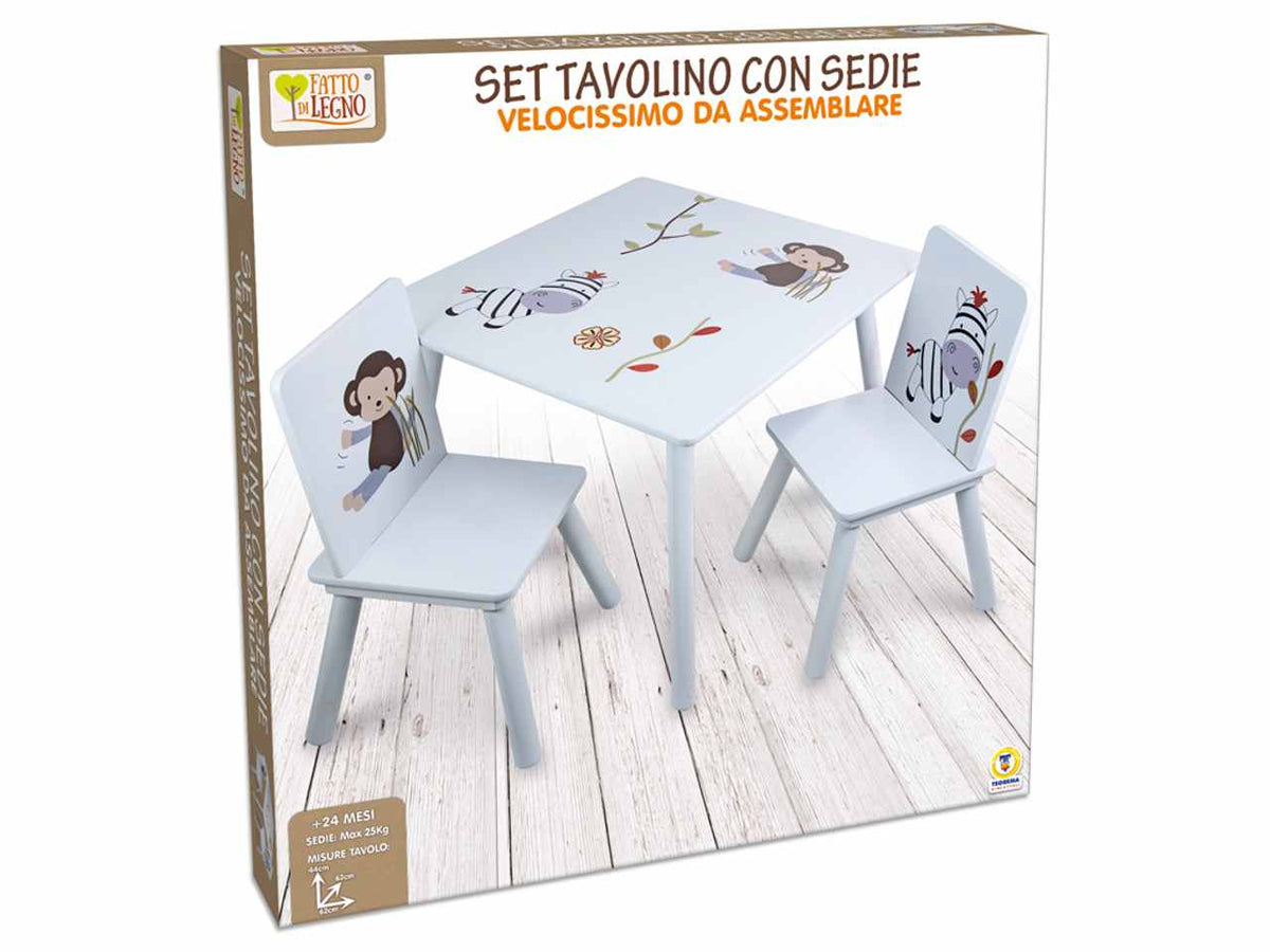 Fatto di legno, set tavolino h45cm
