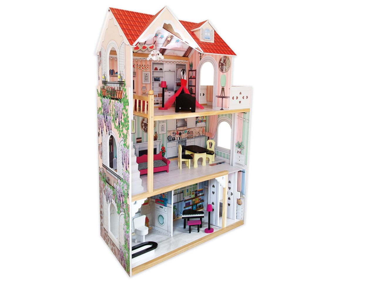 Fatto di legno - villa dei sogni dea h.120cm con accessori