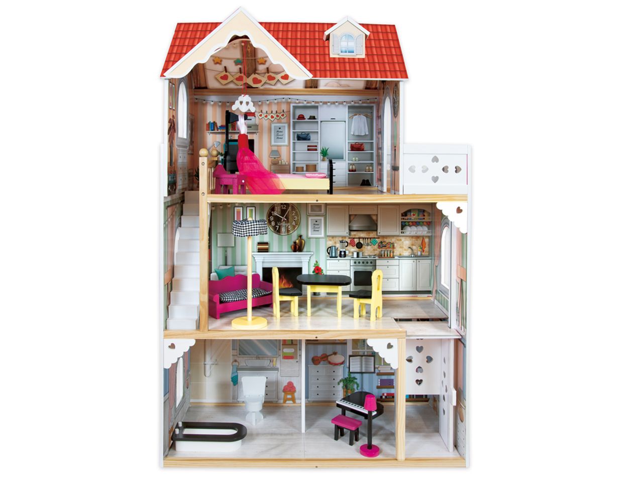 Fatto di legno - villa dei sogni dea h.120cm con accessori