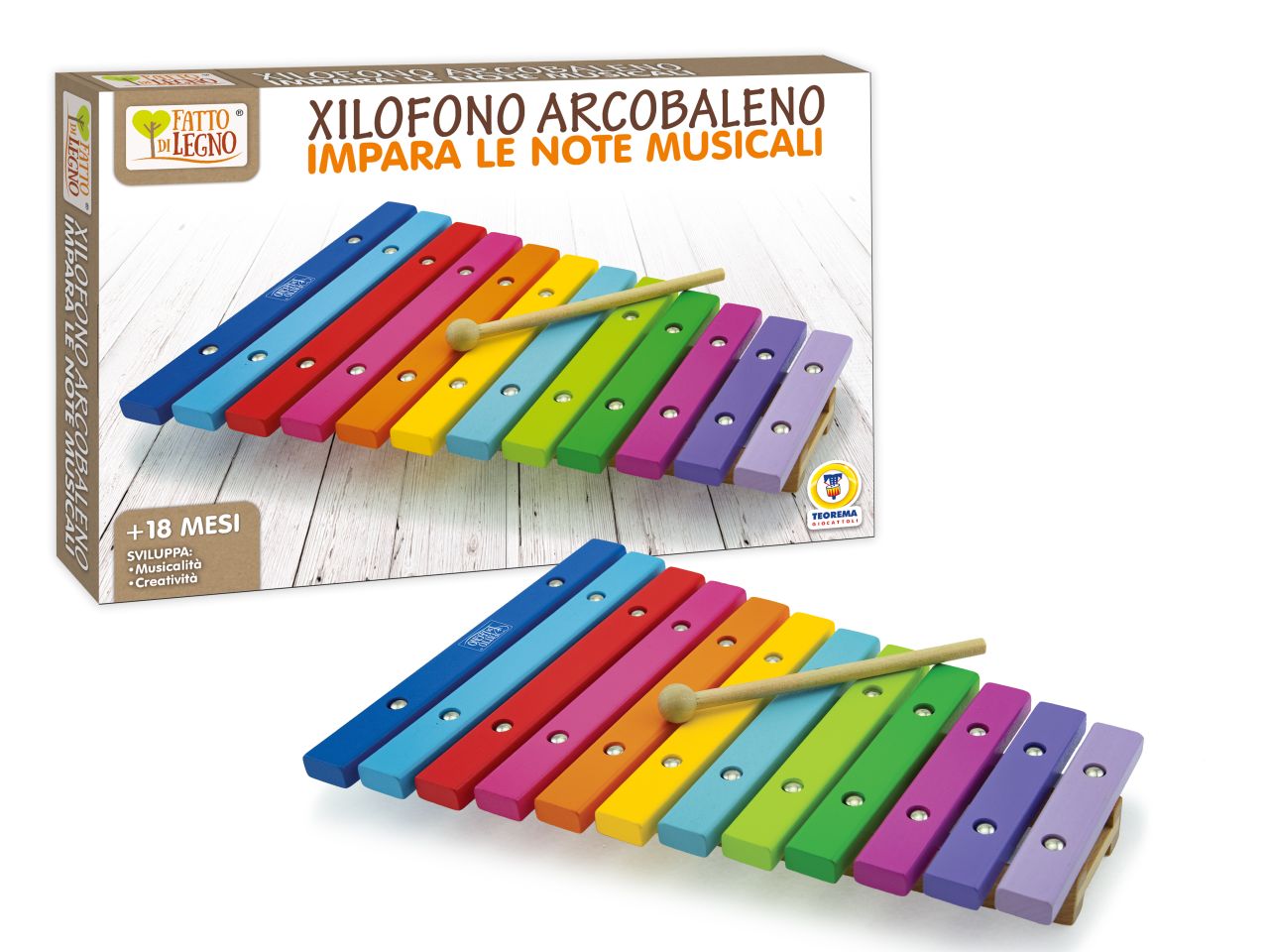 Fatto di legno - xilofono arcobaleno