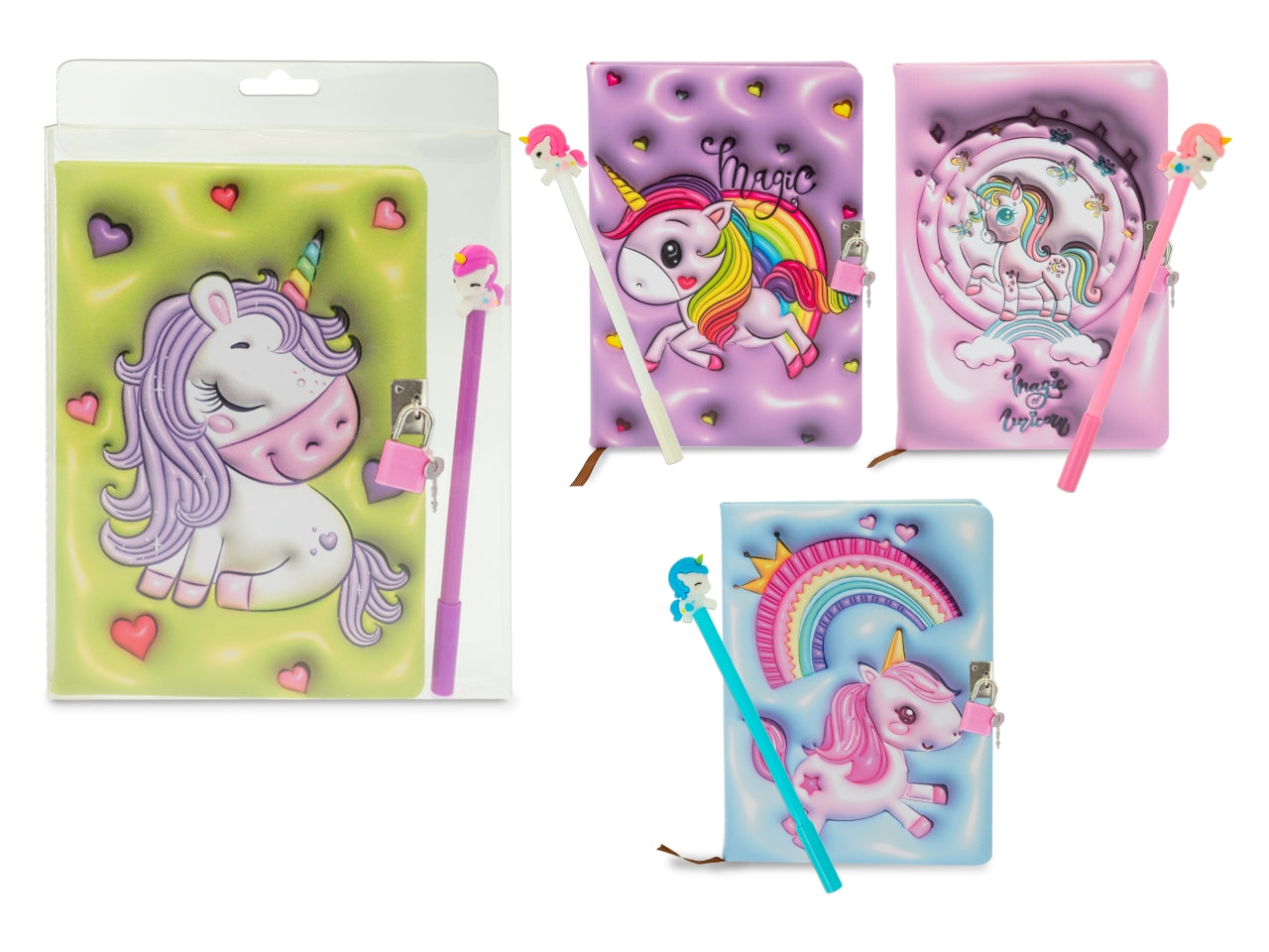 Miss signorina diario unicorno con penna 80 pagine - disponibile in 4 modelli assortiti
