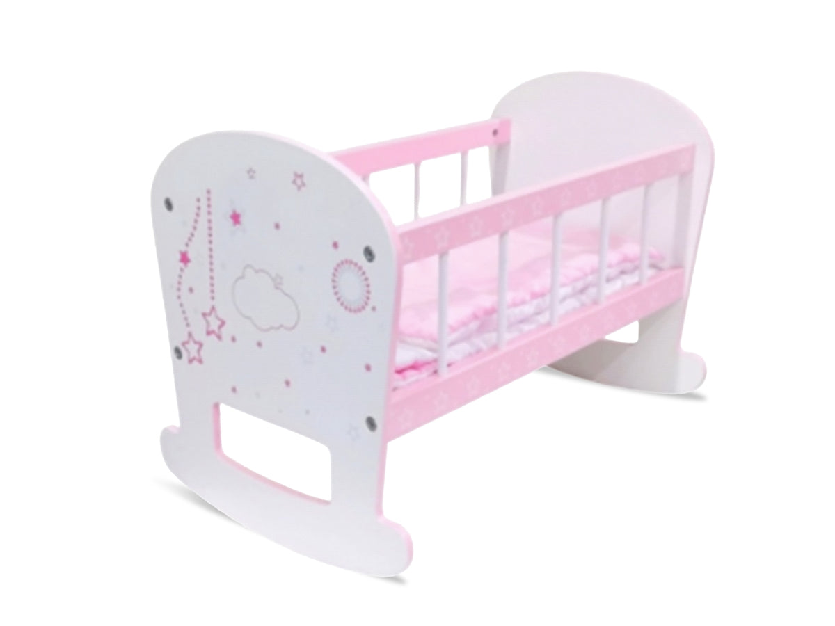 Fatto di legno, letto per bebe' in legno 48x30xh.33cm