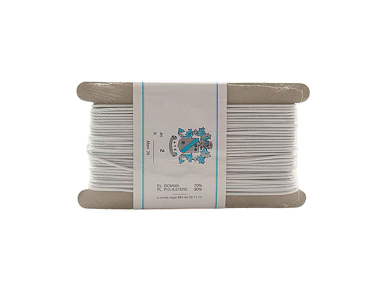 Cordoncino elastico b.co mt.20 cd2/1/2