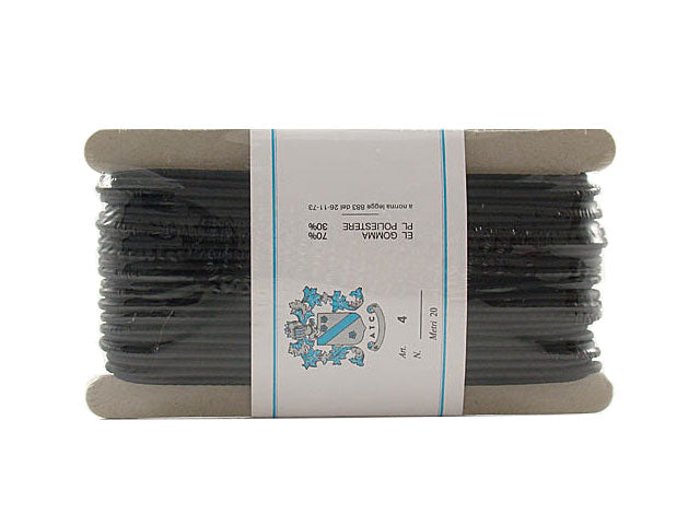 Cordoncino elastico nero mt.20 cd4/4/2