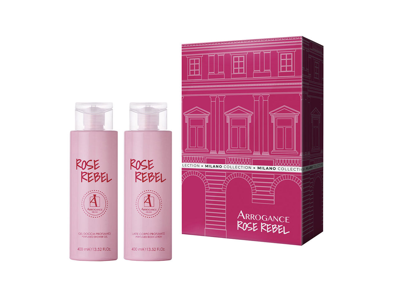 Arrogance coffret rose rebel - shower gel 400 ml+ body lotion 400 ml