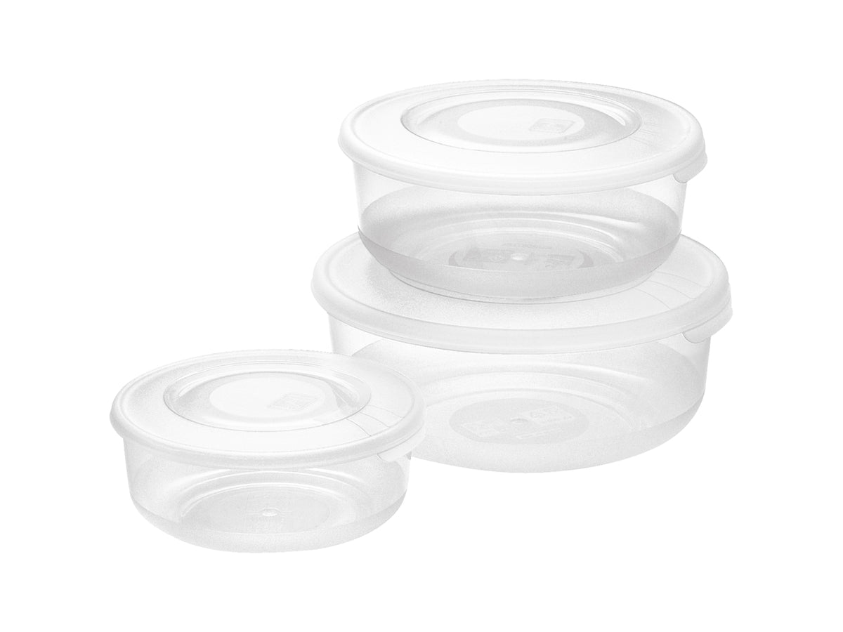 Frigo box rotondo - set da 3 pezzi misure 1,7-1-0,5l