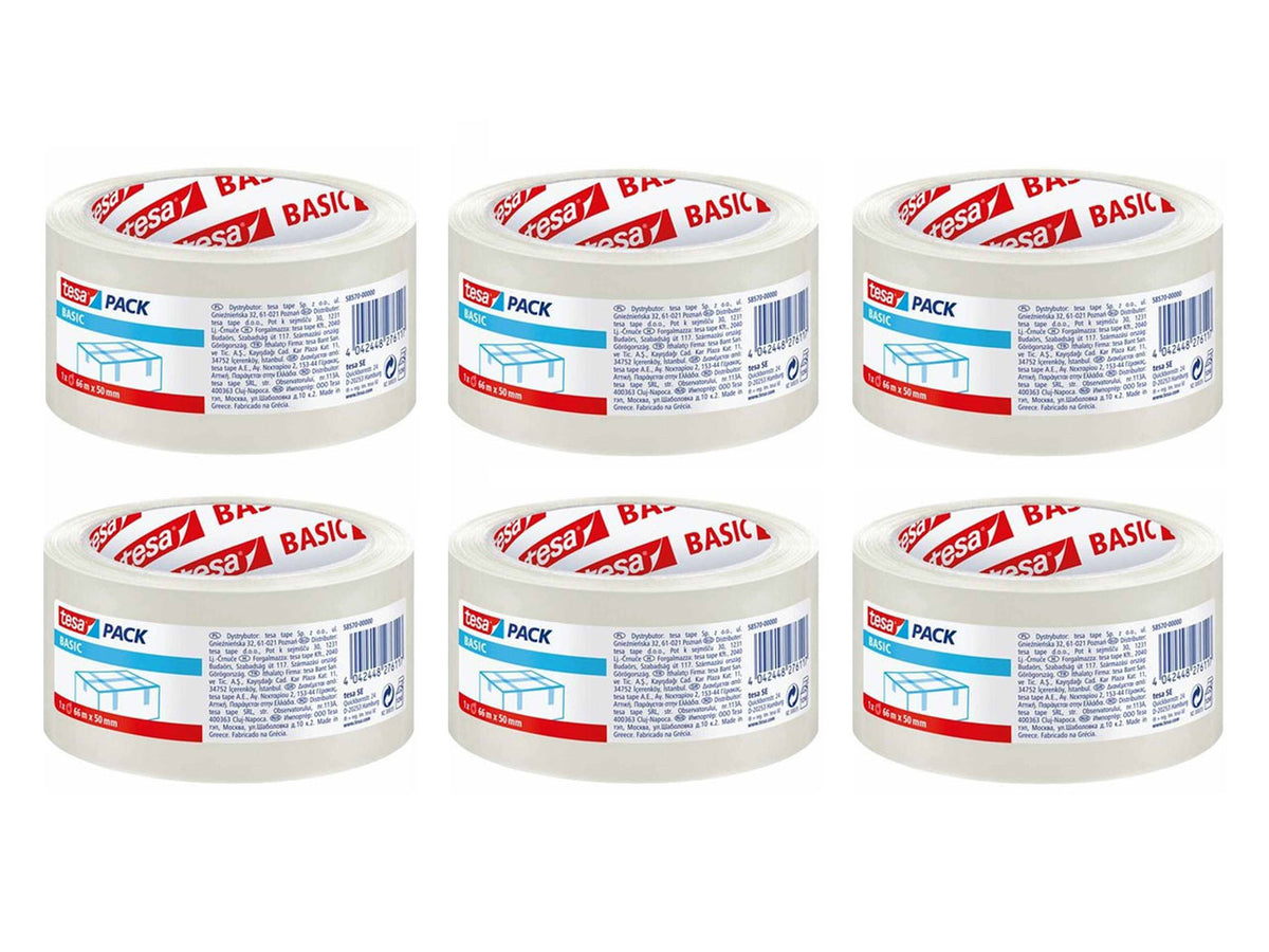 Nastro adesivo 66x50cm trasparente 6 pezzi 58570
