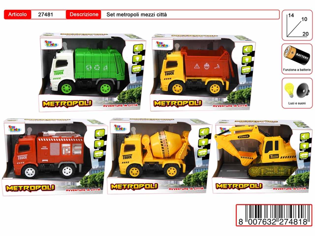 Metropoli veicoli assortiti 27481