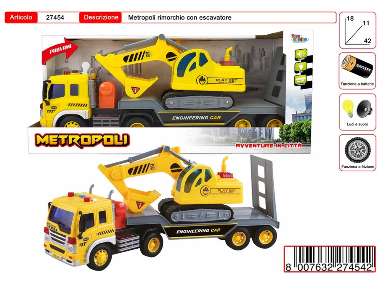 Metropoli rimorchio c/escavatore 27454