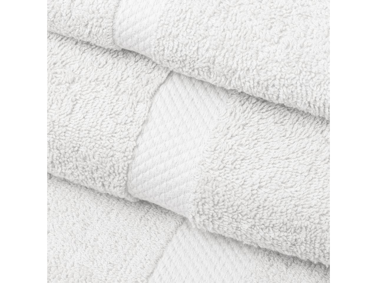 Asciugamano da lavabo 100% cotone colore bianco misura 50x100cm