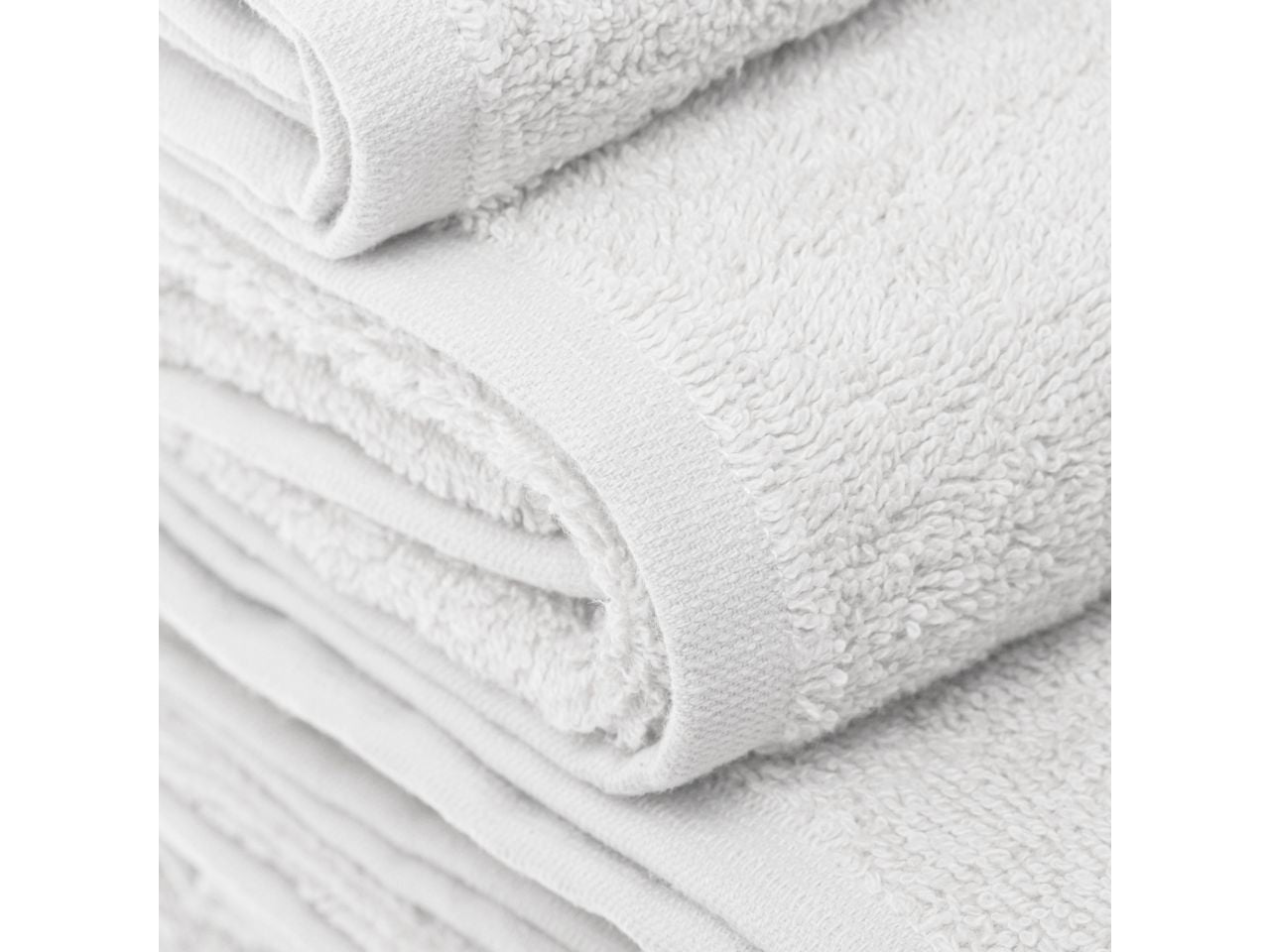 Asciugamano da lavabo 100% cotone colore bianco misura 50x100cm