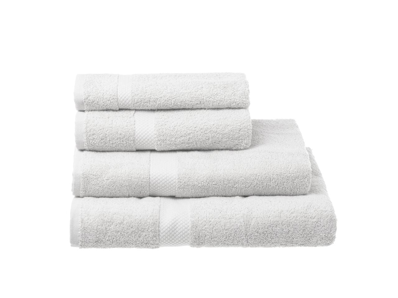 Telo doccia 100% cotone colore bianco misura 70x140cm