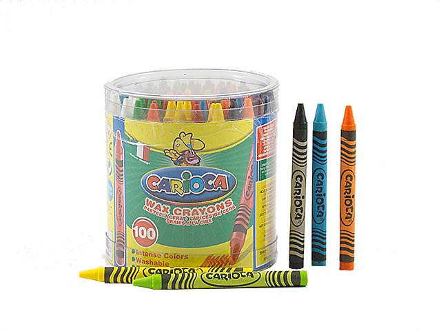 Pastelli a cera a cera colori assortiti carioca