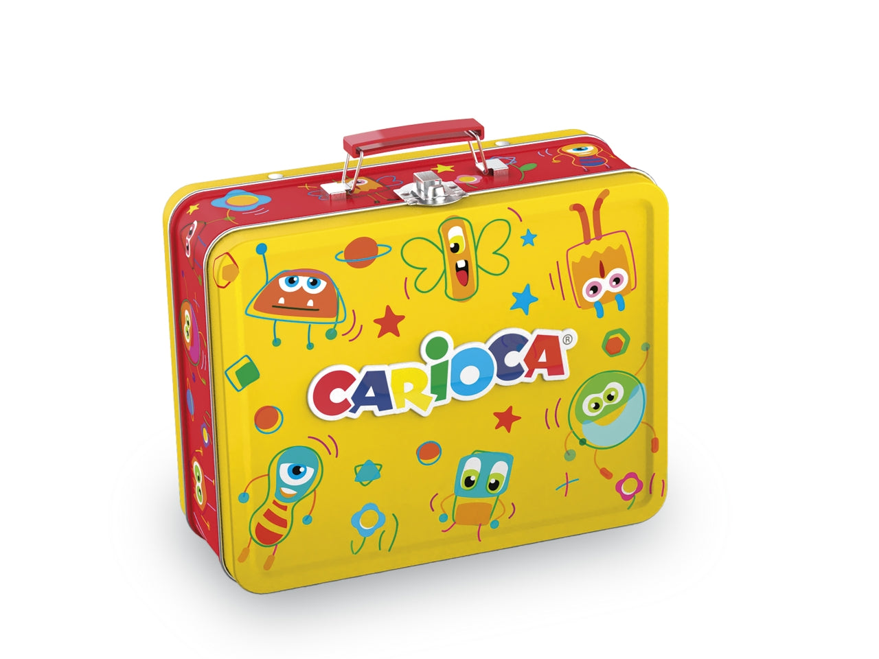 Carioca valigetta metallo set da 100 pennarelli + album