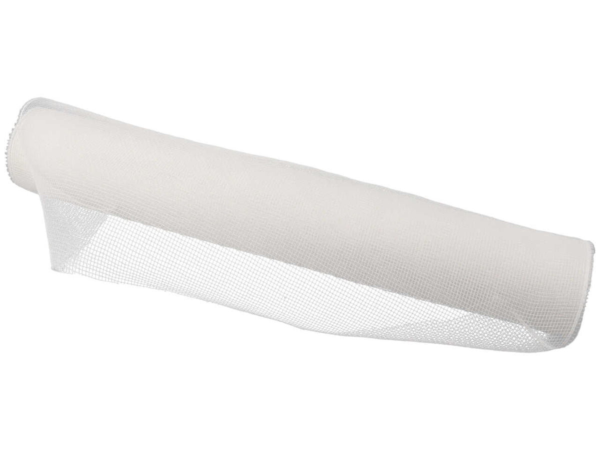 Rotolo deconet a rete stretta bianco in plastica 53cmx9,15mt - Arte in Fiore