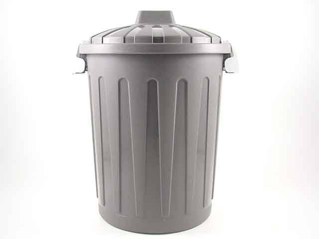 Bidoncino con coperchio 23 litri grigio