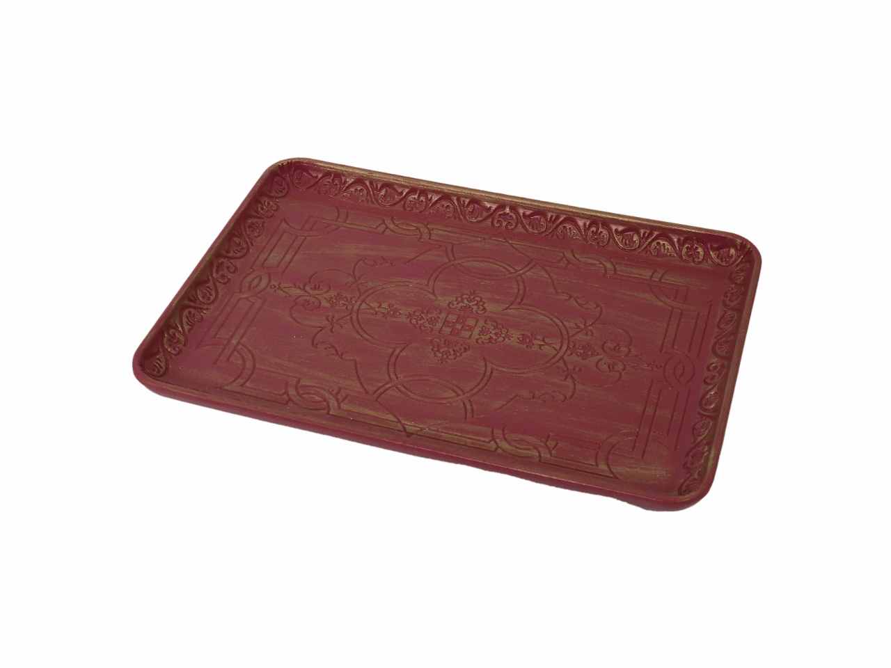 Sottopiatto legno bordeaux rettangolare cm28x20x1,8