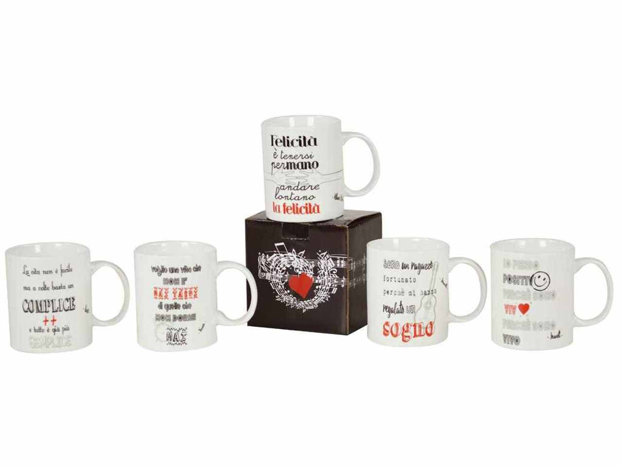 Tazza mug musical 5 assortimenti cm8x9h10