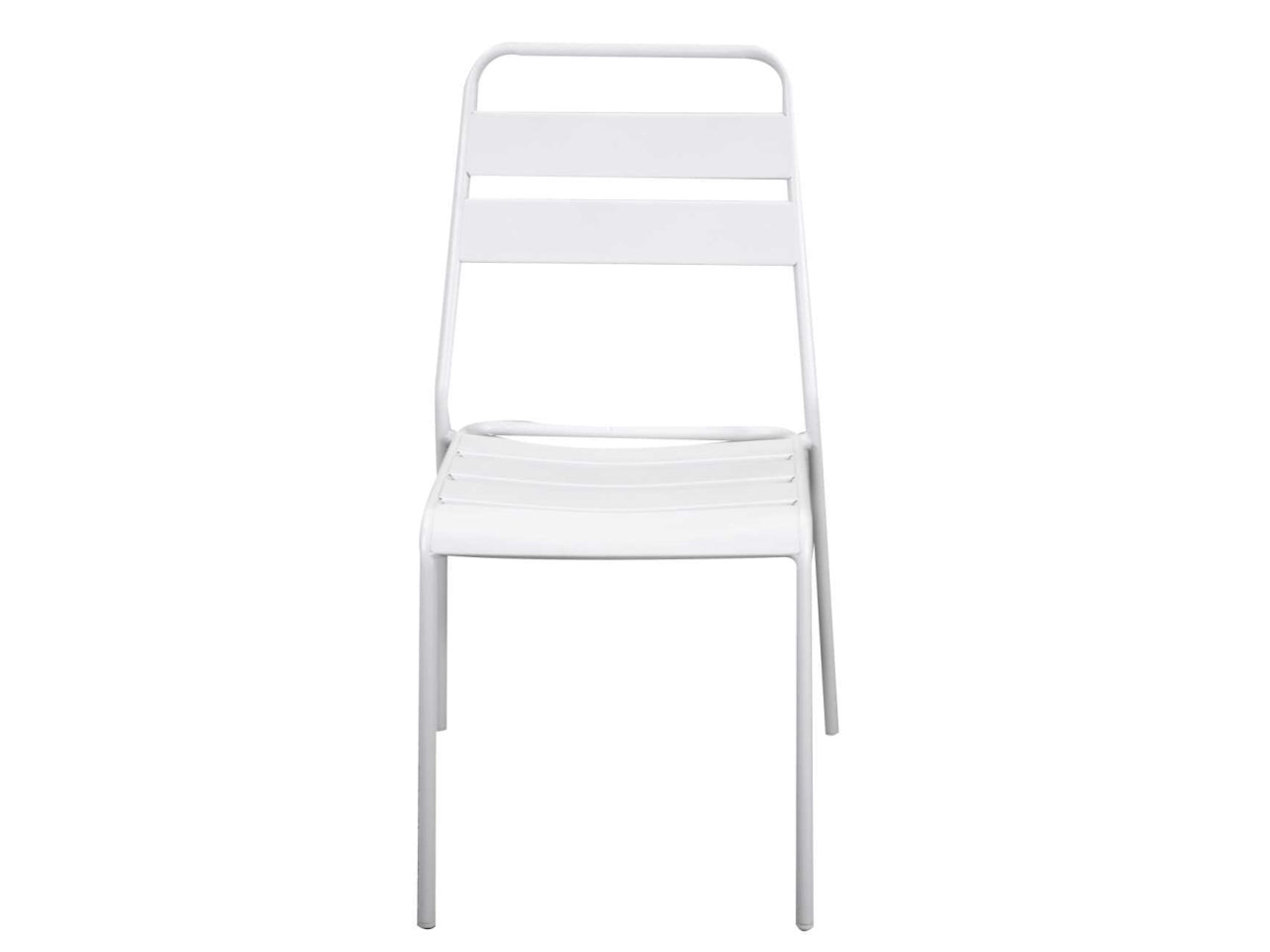 Sedia da giardino in ferro bianco moderno con verniciatura a polvere - 50x54xh.87cm - Vacchetti