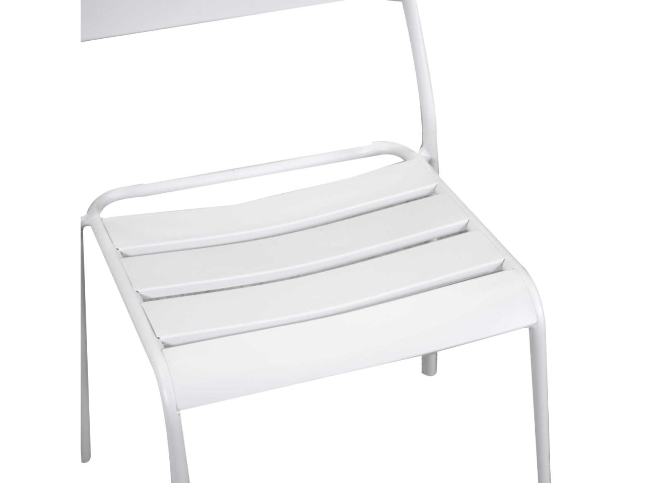 Sedia da giardino in ferro bianco moderno con verniciatura a polvere - 50x54xh.87cm - Vacchetti