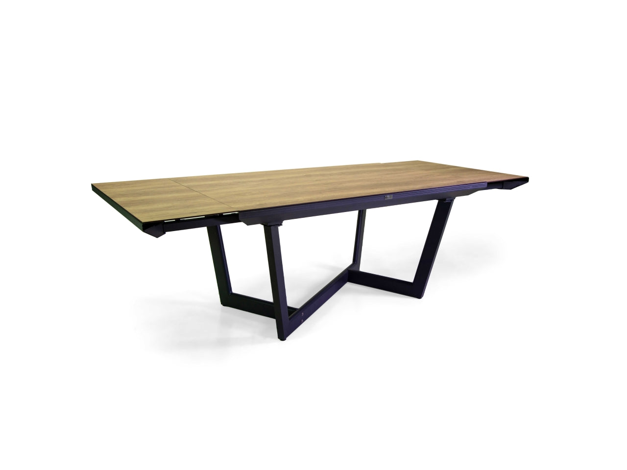 Tavolo in alluminio riverside allungabile colore antracite top in hpl 160/240x100xh.75cm