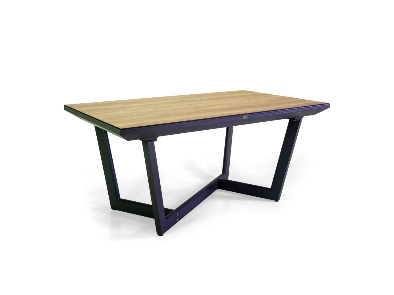 Tavolo in alluminio riverside allungabile colore antracite top in hpl 160/240x100xh.75cm