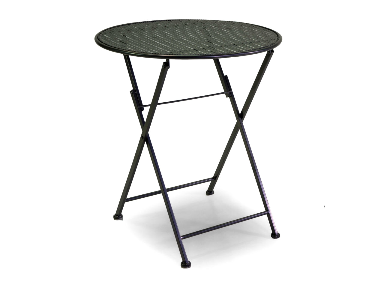 Tavolo in metallo leila colore antracite tondo con 2 sedie d.60xh.71cm
