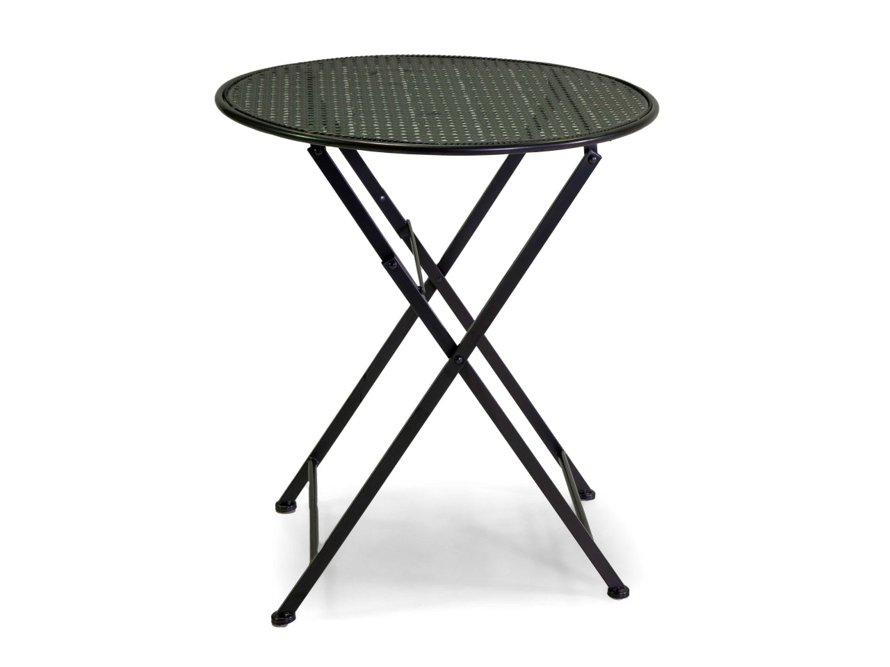 Tavolo in metallo leila colore antracite tondo con 2 sedie d.60xh.71cm