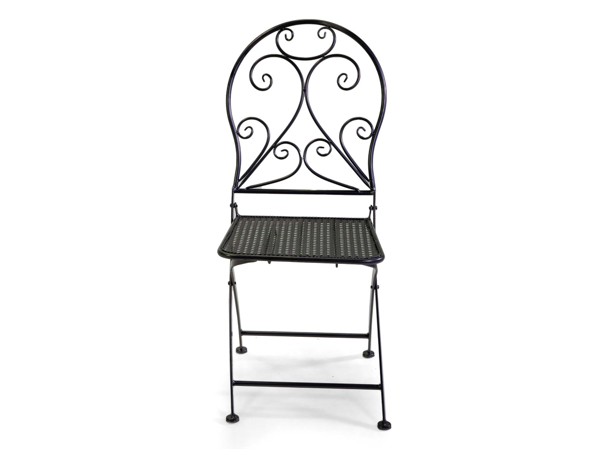 Leila set tavolo in metallo con 2 sedie quadrato colore antracite 60x60xh.71cm