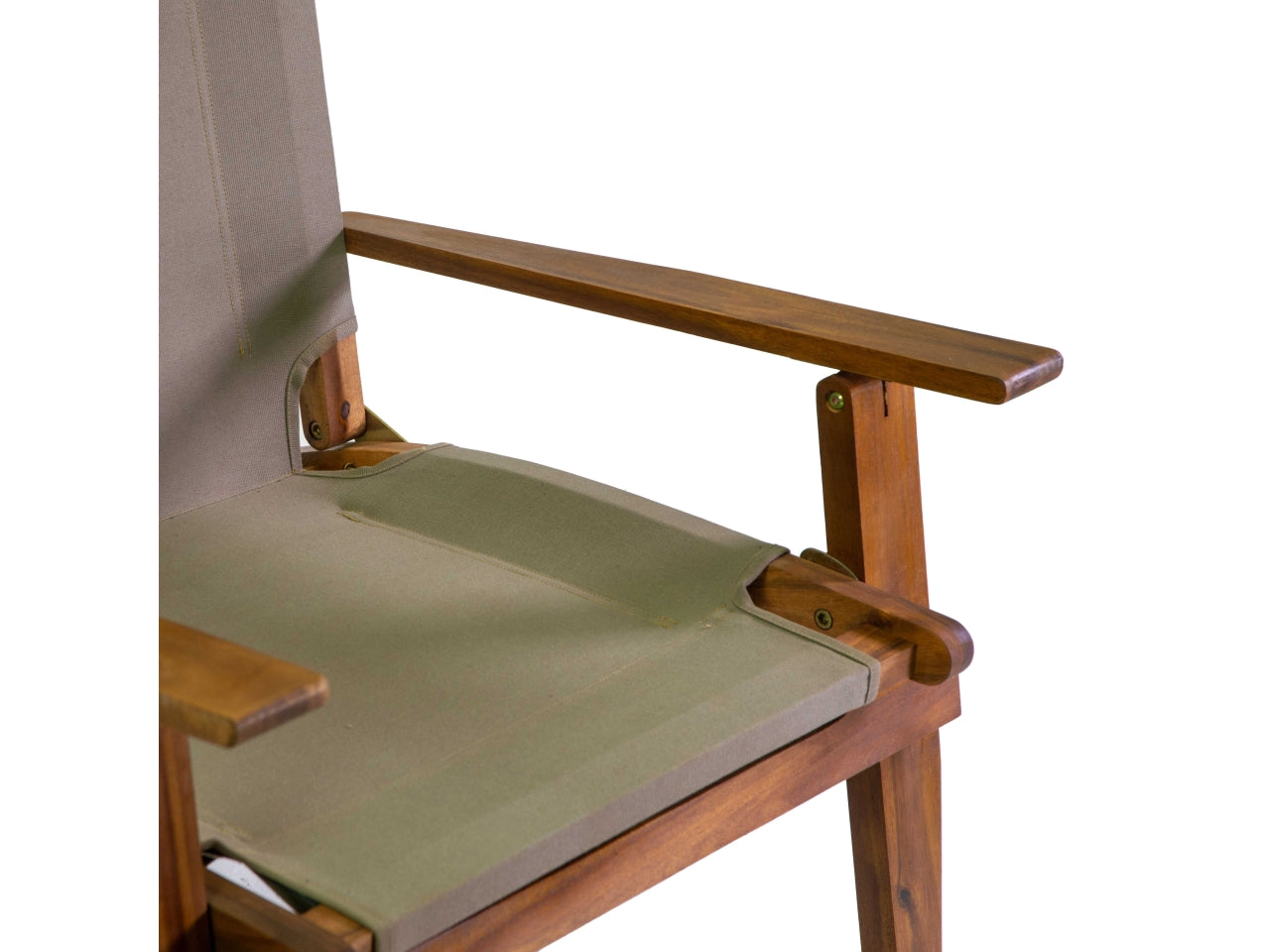 Poltrona in legno diane con tessuto colore verde militare 76x89xh.91cm