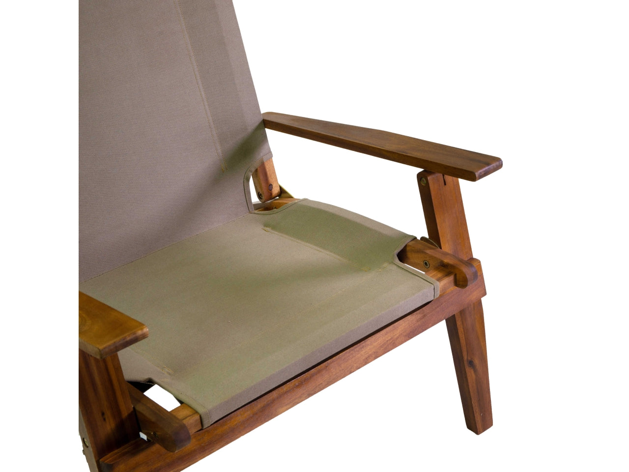 Poltrona in legno diane con tessuto colore verde militare 76x89xh.91cm