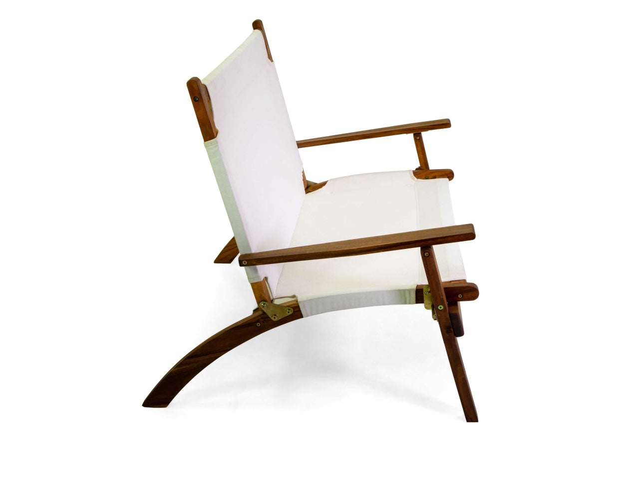 Salotto in legno e tessuto ecru' 4 pezzi, stile contemporaneo - Vacchetti