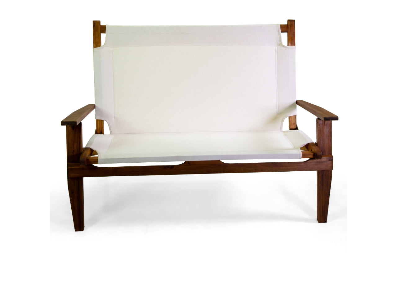 Salotto in legno e tessuto ecru' 4 pezzi, stile contemporaneo - Vacchetti