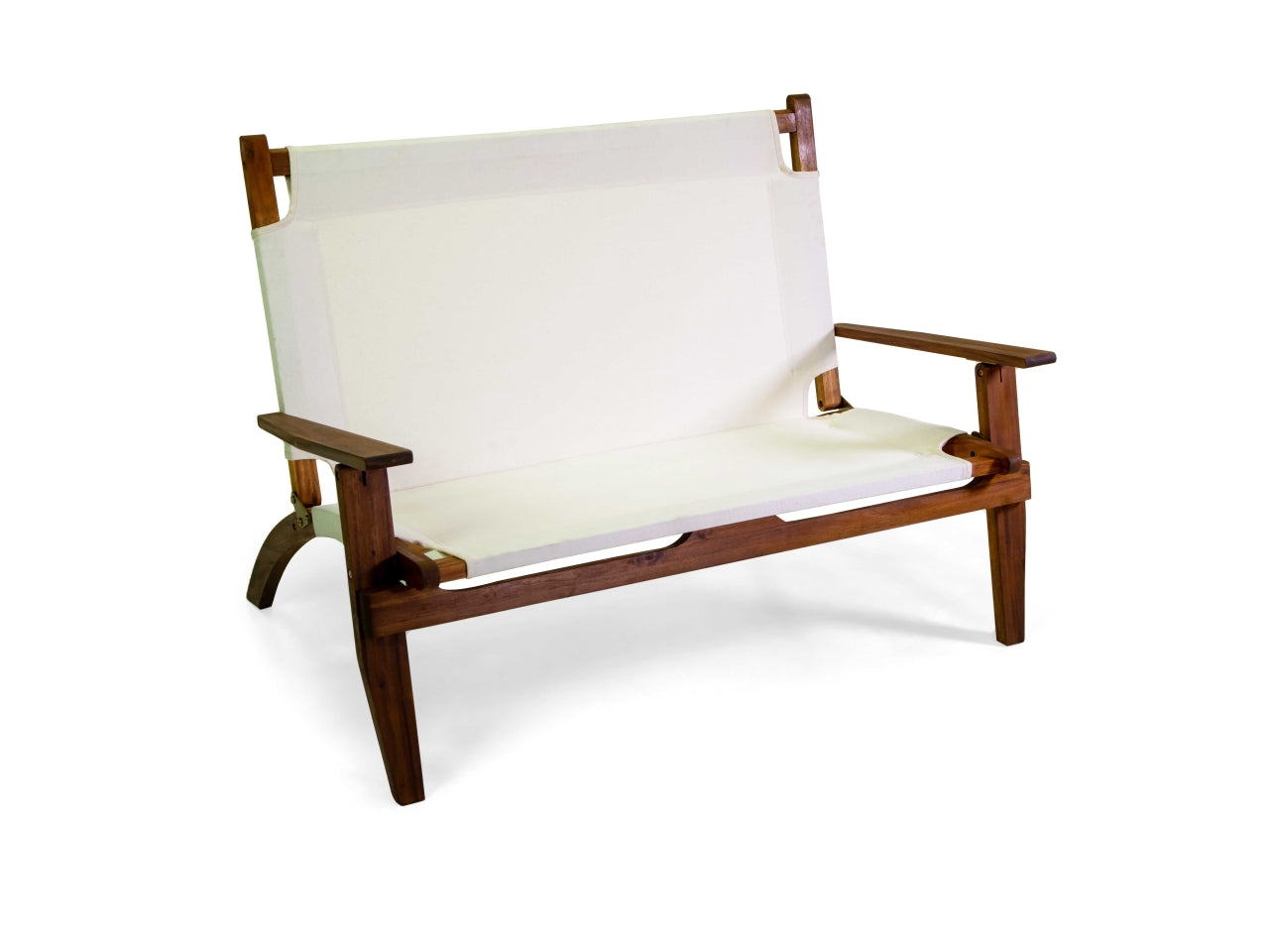 Salotto in legno e tessuto ecru' 4 pezzi, stile contemporaneo - Vacchetti