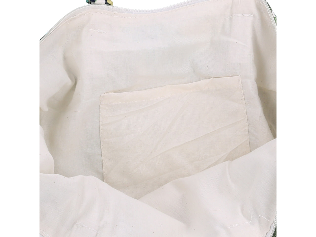 Borsa da spiaggia donna in tessuto e rattan con fantasia marina e maniglie in similpelle - multicolore con mini pochette inclusa, tasca laterale interna, chiusura a zip - 47x12xh.38/60cm - vacchetti