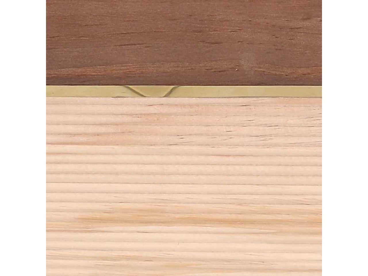 Set 3 cassette in legno naturale e noce 31x21x14,3cm-34,6x24,5x14,8cm-38x28x15,3cm